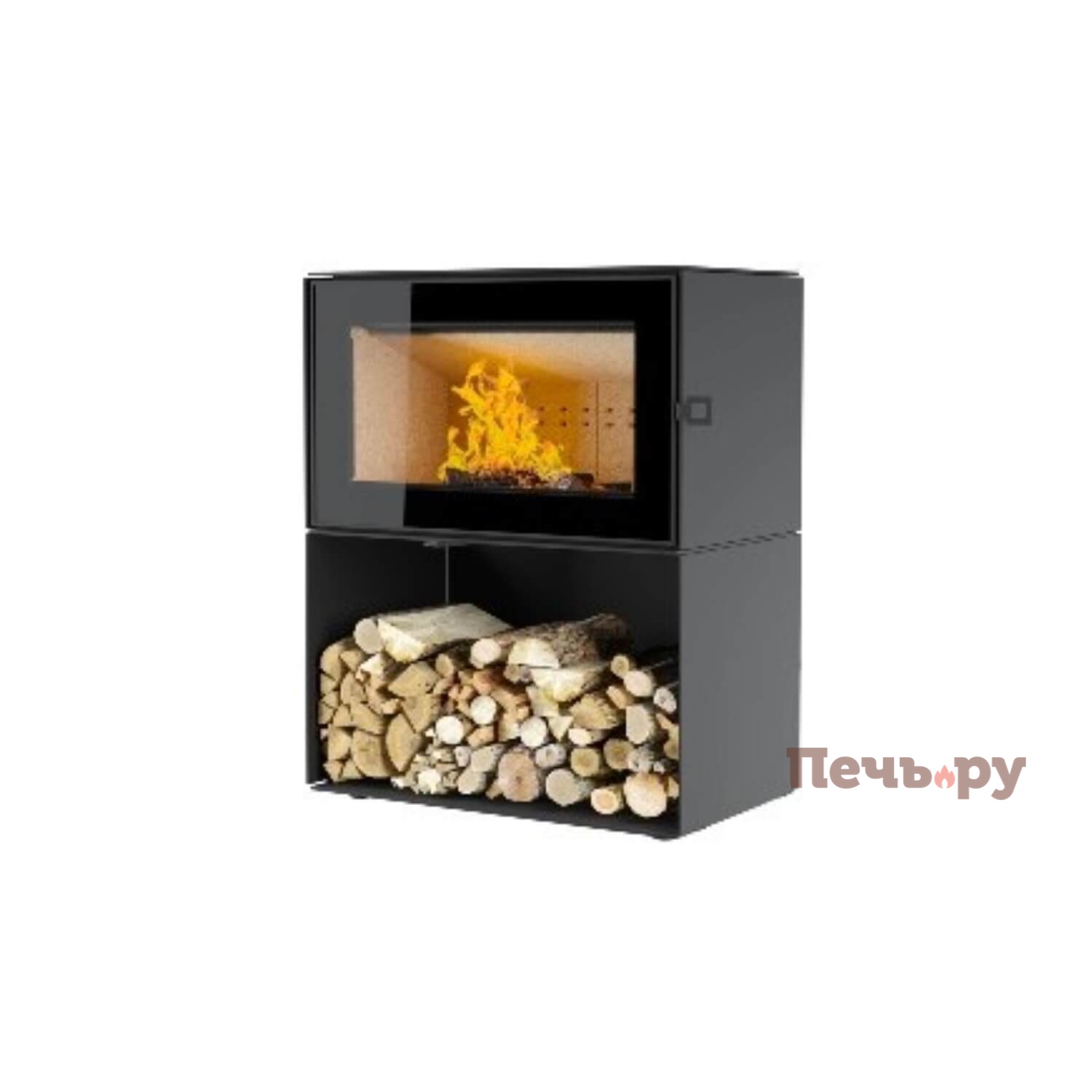 Печь камин Астов Куб 800 на дровнике видео Печь камин Астов Куб 800 на дровнике видео
