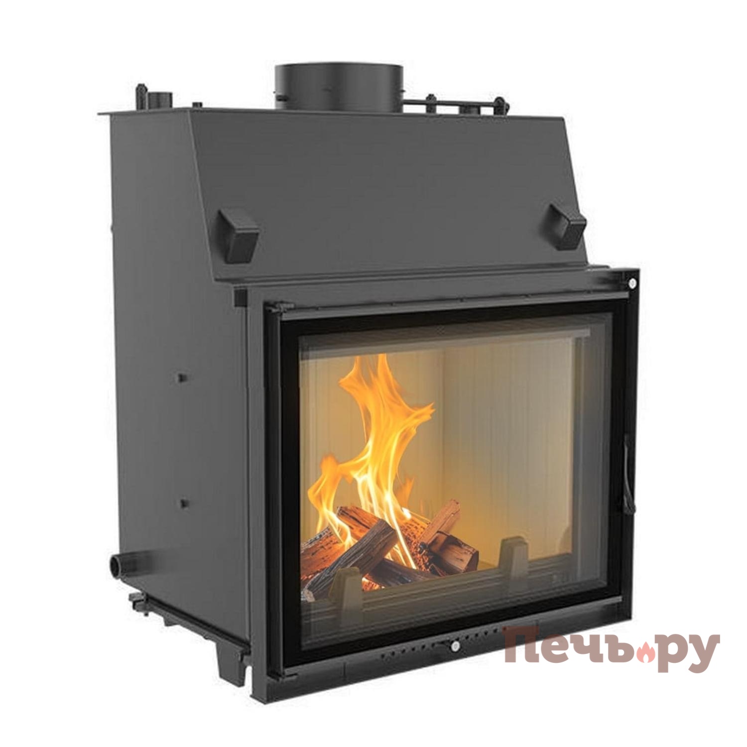 Каминная топка Kratki Amelia/PW/30/W/Deco, змеевик видео