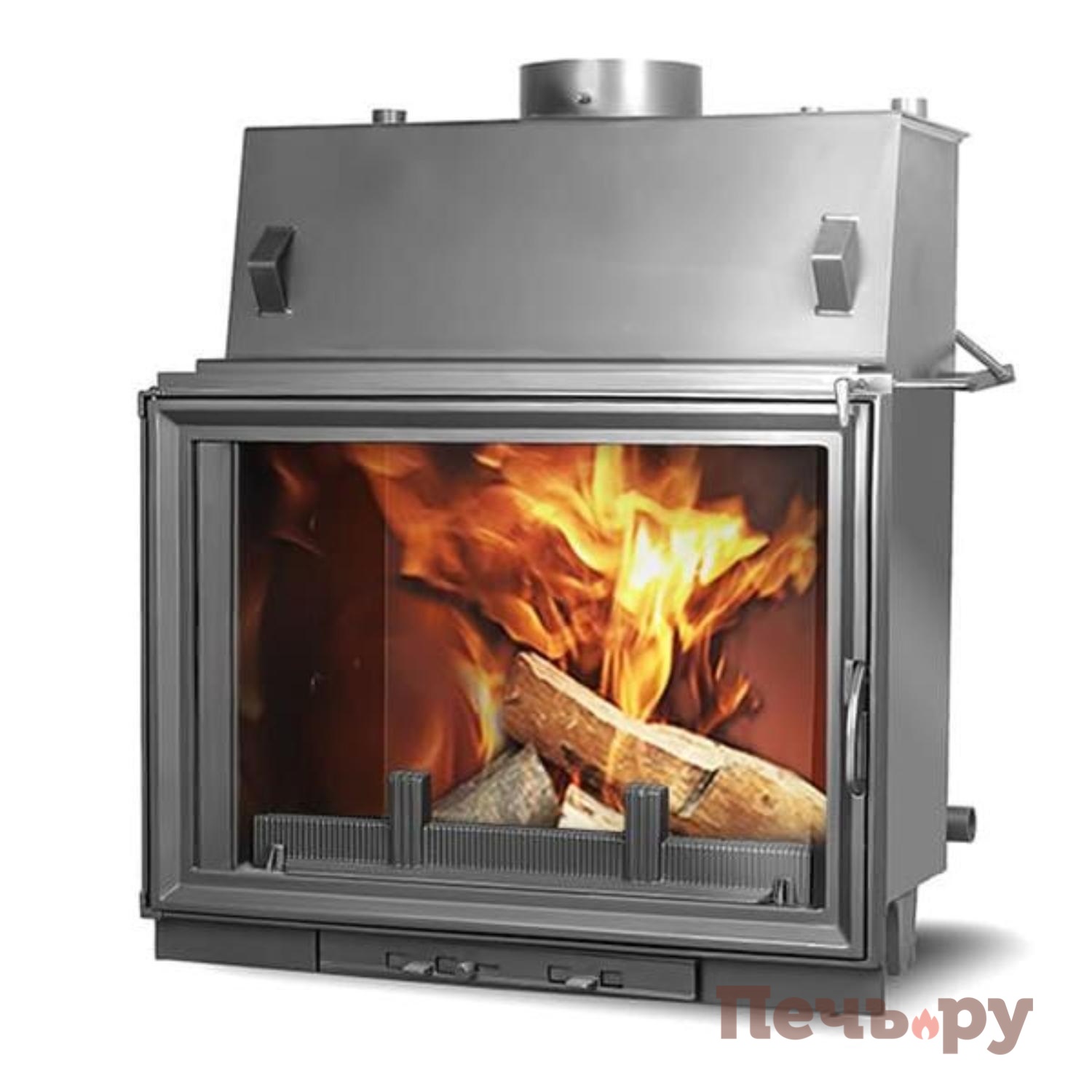 Каминная чугунная топка  Kaw-Met W 7 CO видео