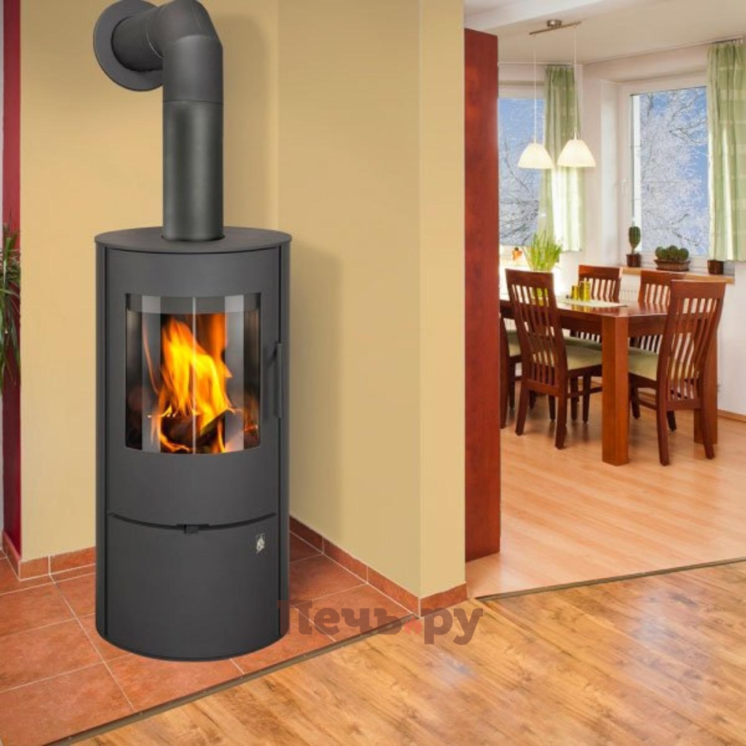 Печь камин Romotop Evora 03 металл видео