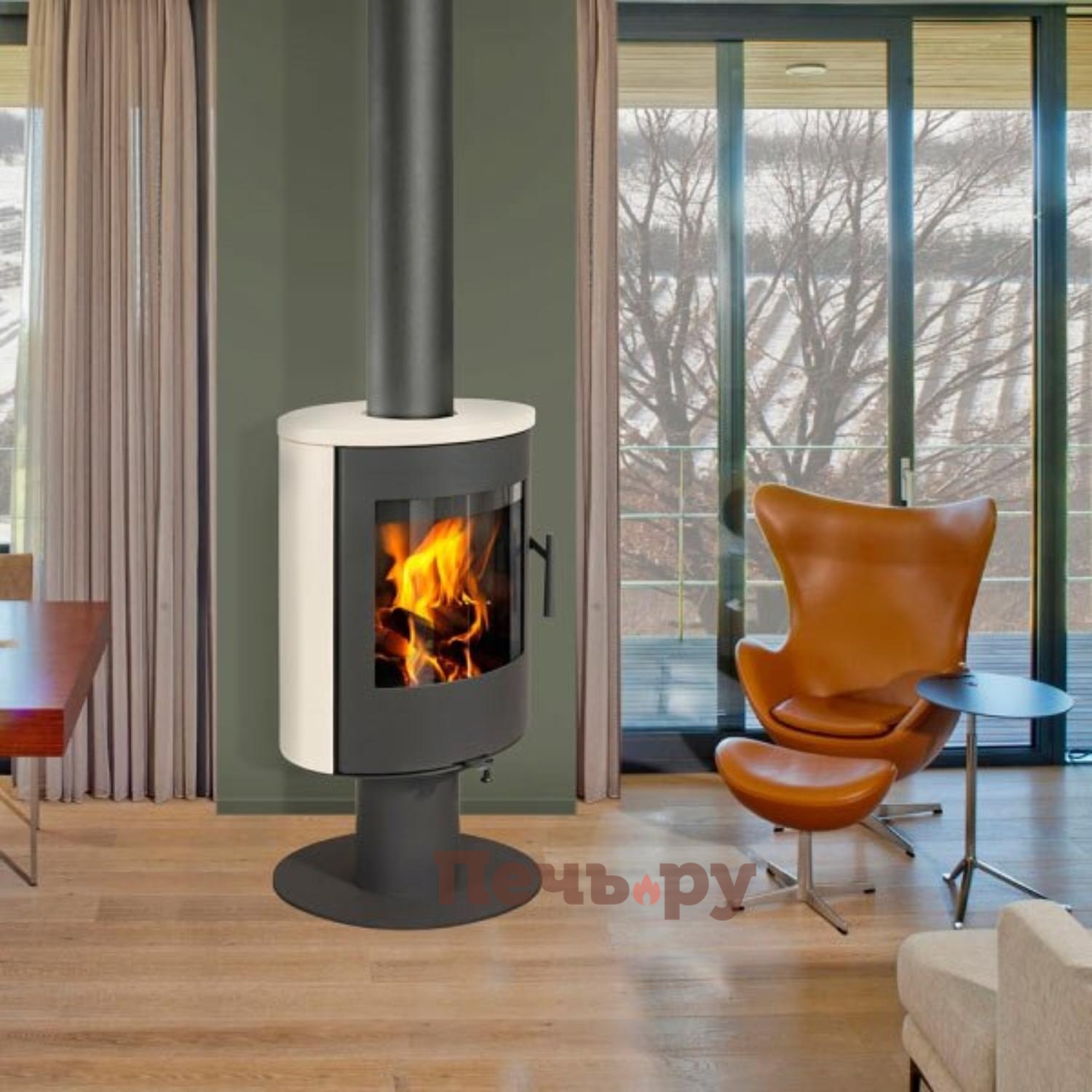 Печь камин Romotop Evora T 01 керамика видео Печь камин Romotop Evora T 01 керамика видео