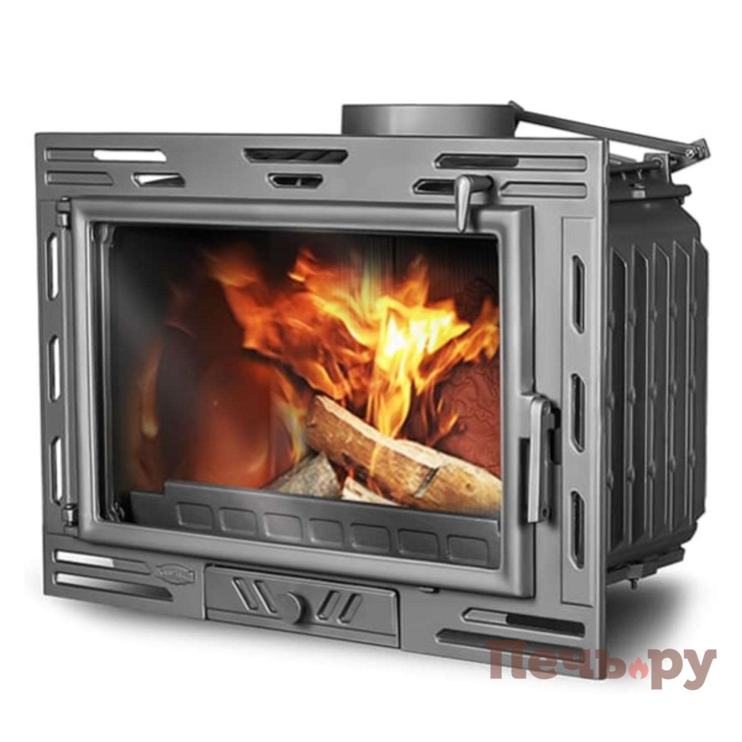 Каминная чугунная топка  Kaw-Met W9A 9,8 кВт Eko видео Каминная чугунная топка  Kaw-Met W9A 9,8 кВт Eko видео