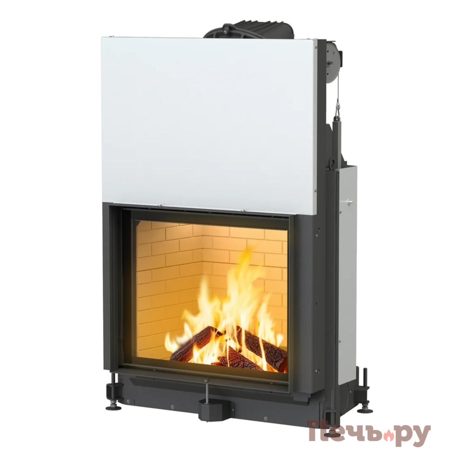 Каминная топка Brunner Stil-Kamin 53/88 с подъемом видео Каминная топка Brunner Stil-Kamin 53/88 с подъемом видео