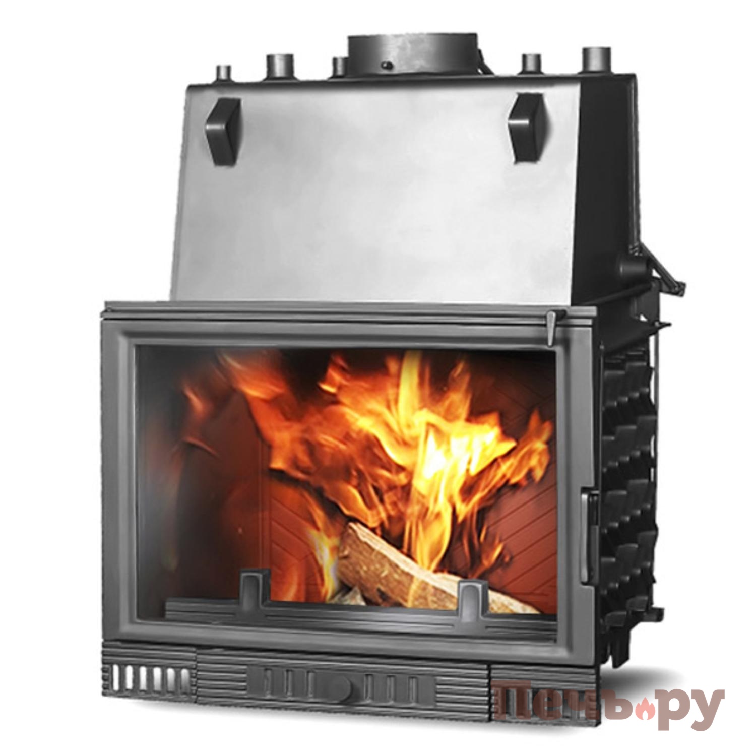 Каминная чугунная топка  Kaw-Met W 1 CO видео Каминная чугунная топка  Kaw-Met W 1 CO видео