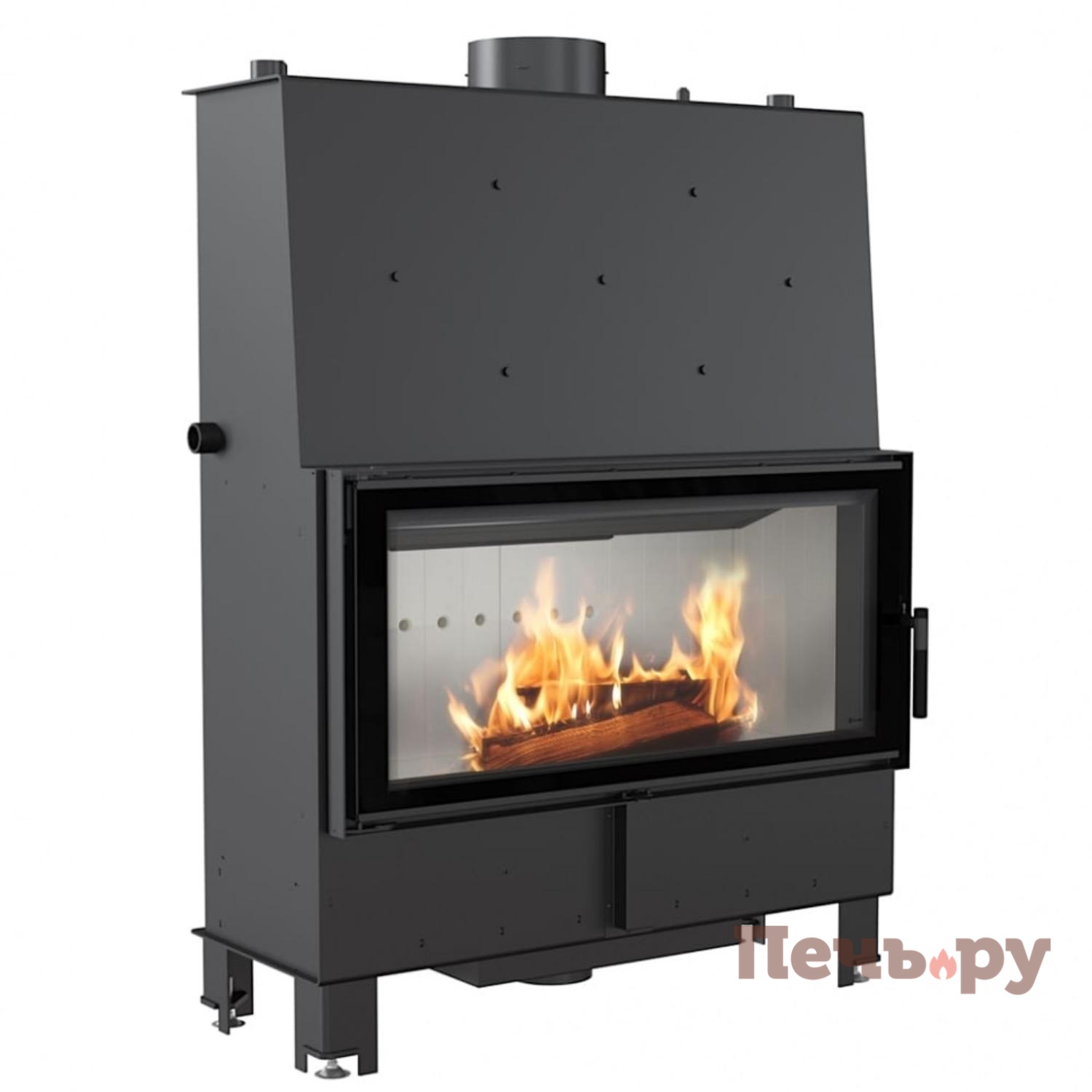 Каминная топка Kratki Pro Lucy/PW/20/W, двойное стекло с водяным контуром видео