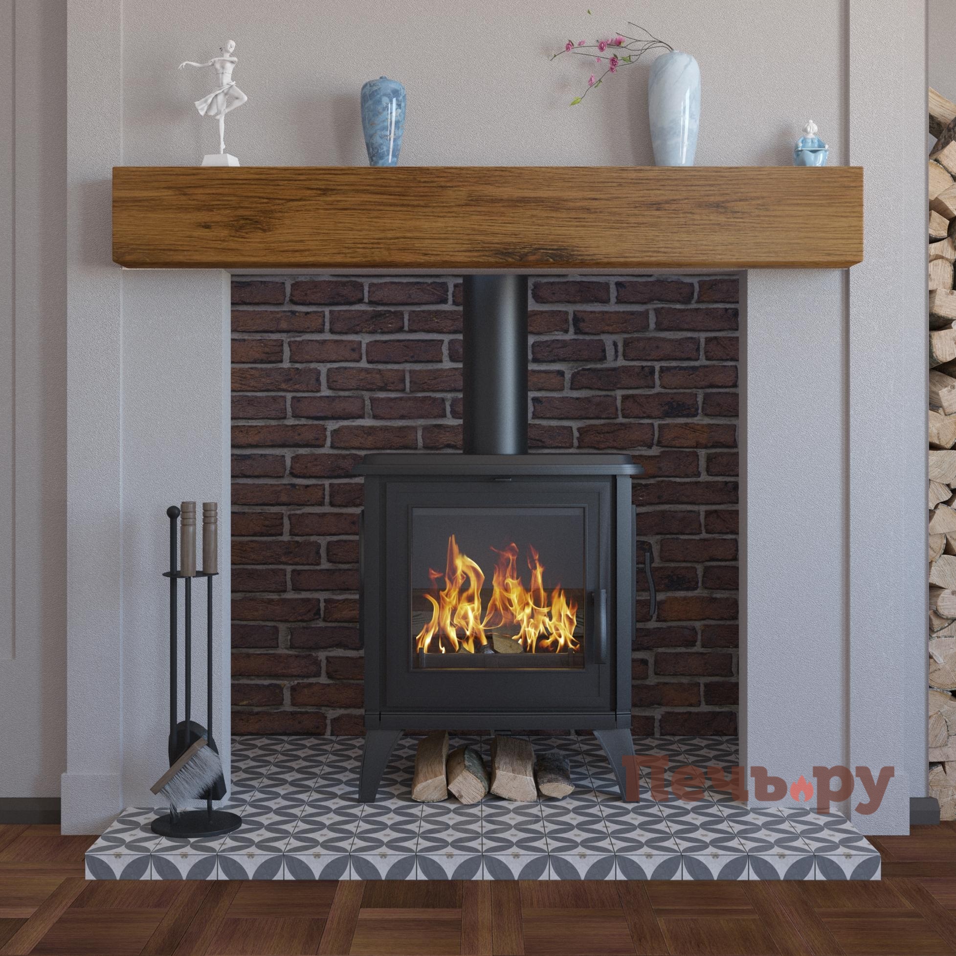 Печь-камин Везувий Everest S10 видео Печь-камин Везувий Everest S10 видео