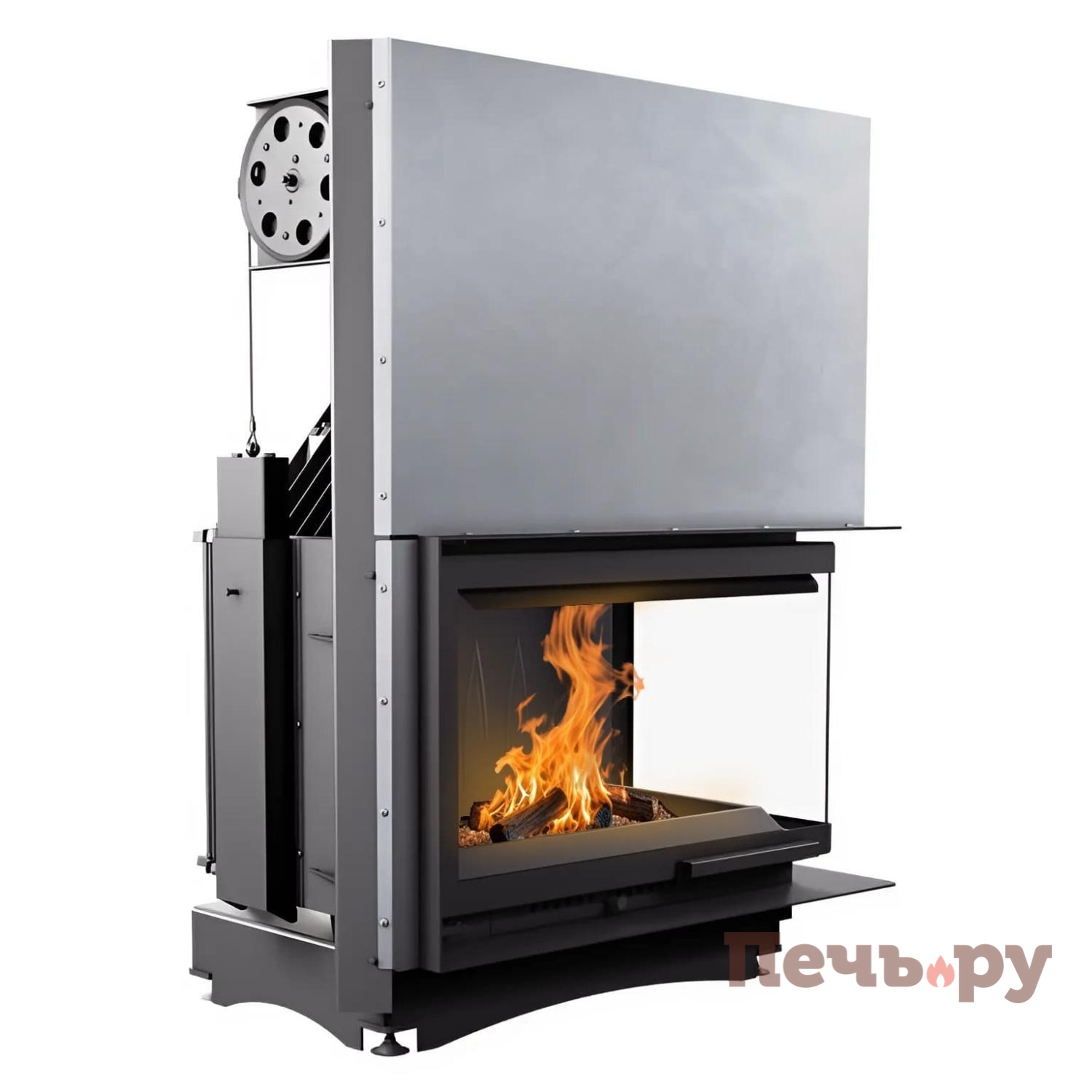 Каминная топка Kratki Oliwia/P/BS/G (угловое стекло справа,гильотина) видео Каминная топка Kratki Oliwia/P/BS/G (угловое стекло справа,гильотина) видео