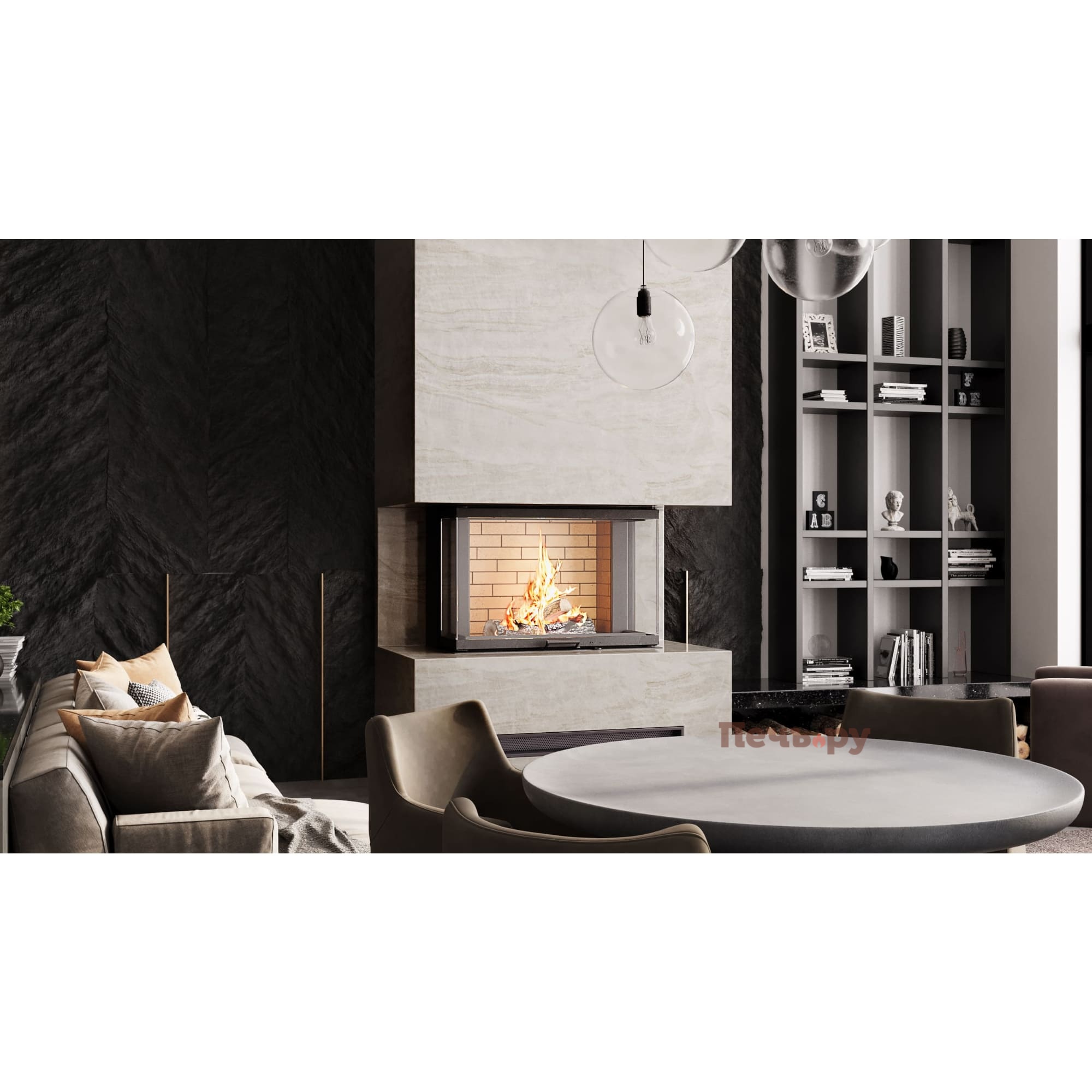 Каминная топка Астов П3С 11074 видео Каминная топка Астов П3С 11074 видео