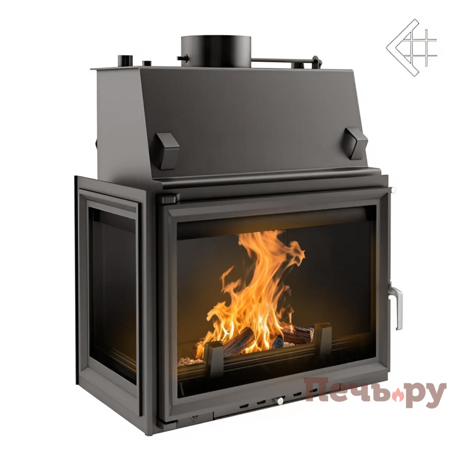 Каминная топка Kratki Zuzia/PW/BL/15/W (стекло слева, змеевик) видео Каминная топка Kratki Zuzia/PW/BL/15/W (стекло слева, змеевик) видео