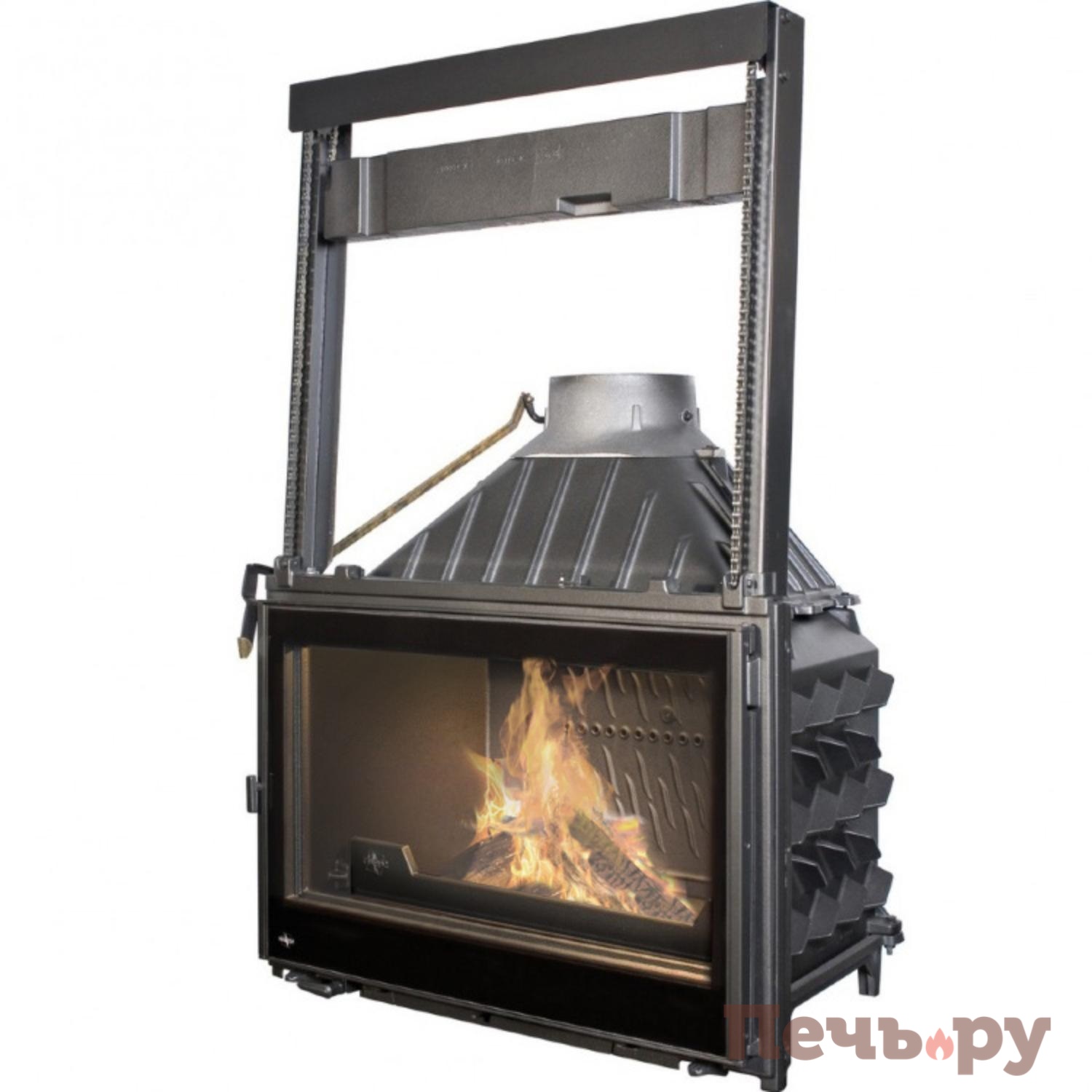 Каминная топка Seguin Visio 8 Black Line гильотина видео Каминная топка Seguin Visio 8 Black Line гильотина видео