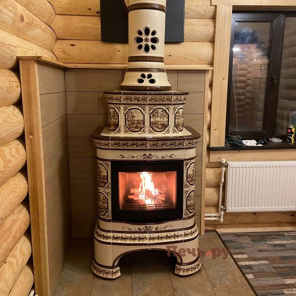 Готовый камин КимрПечь Сконе пристенный-двухъярусный видео Готовый камин КимрПечь Сконе пристенный-двухъярусный видео