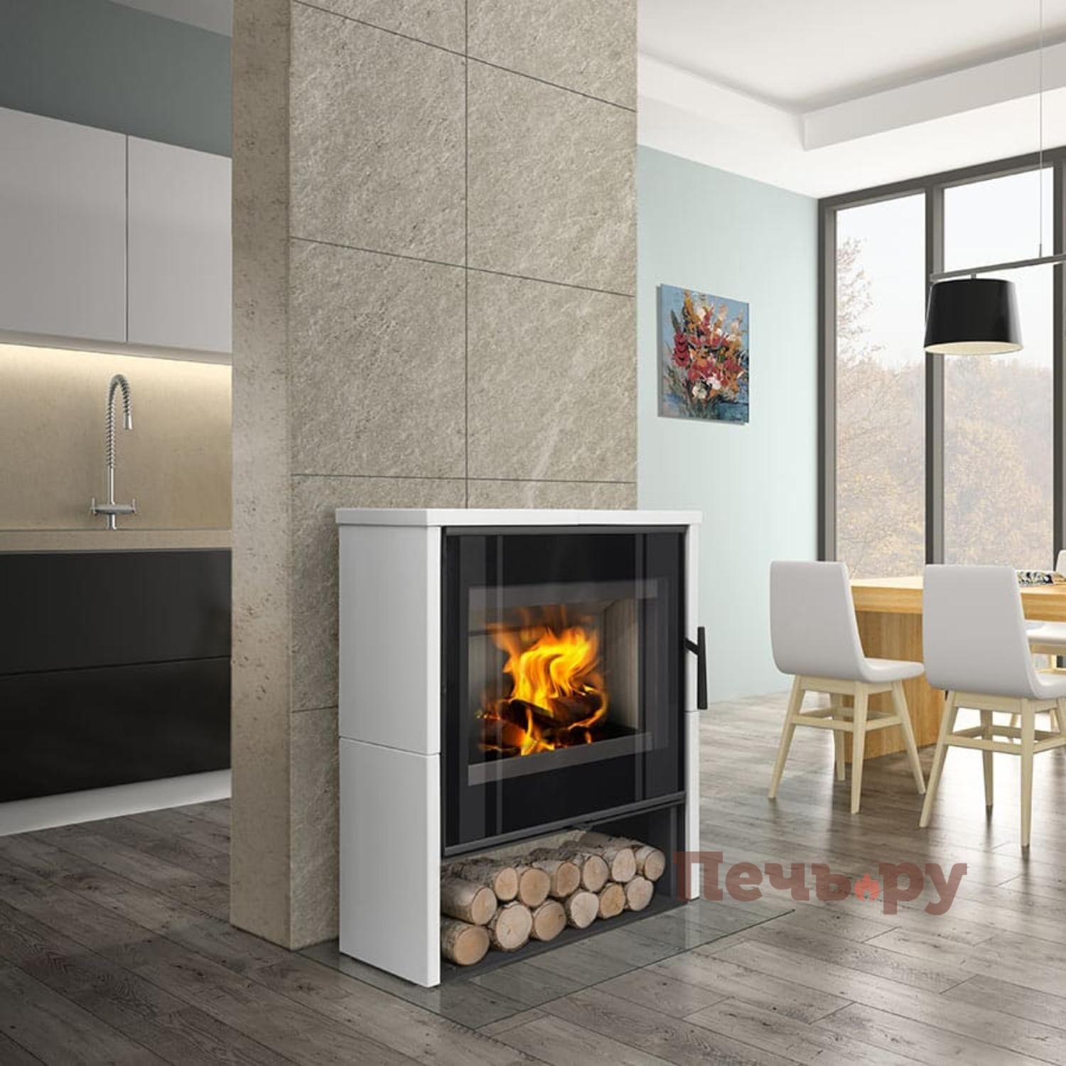 Печь камин Romotop Aledo керамика видео Печь камин Romotop Aledo керамика видео