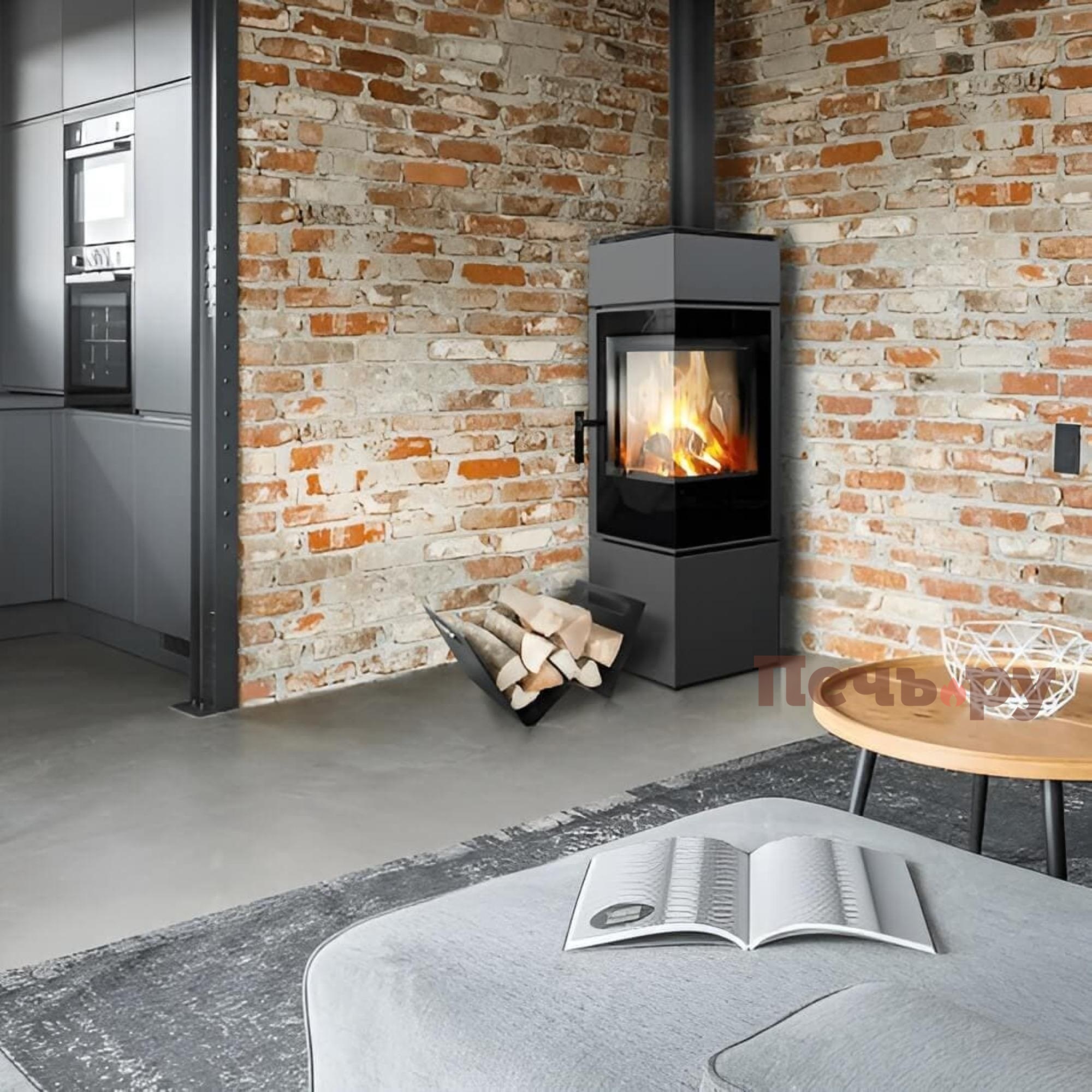 Печь камин Kratki Thor 8 Termotec Black видео Печь камин Kratki Thor 8 Termotec Black видео