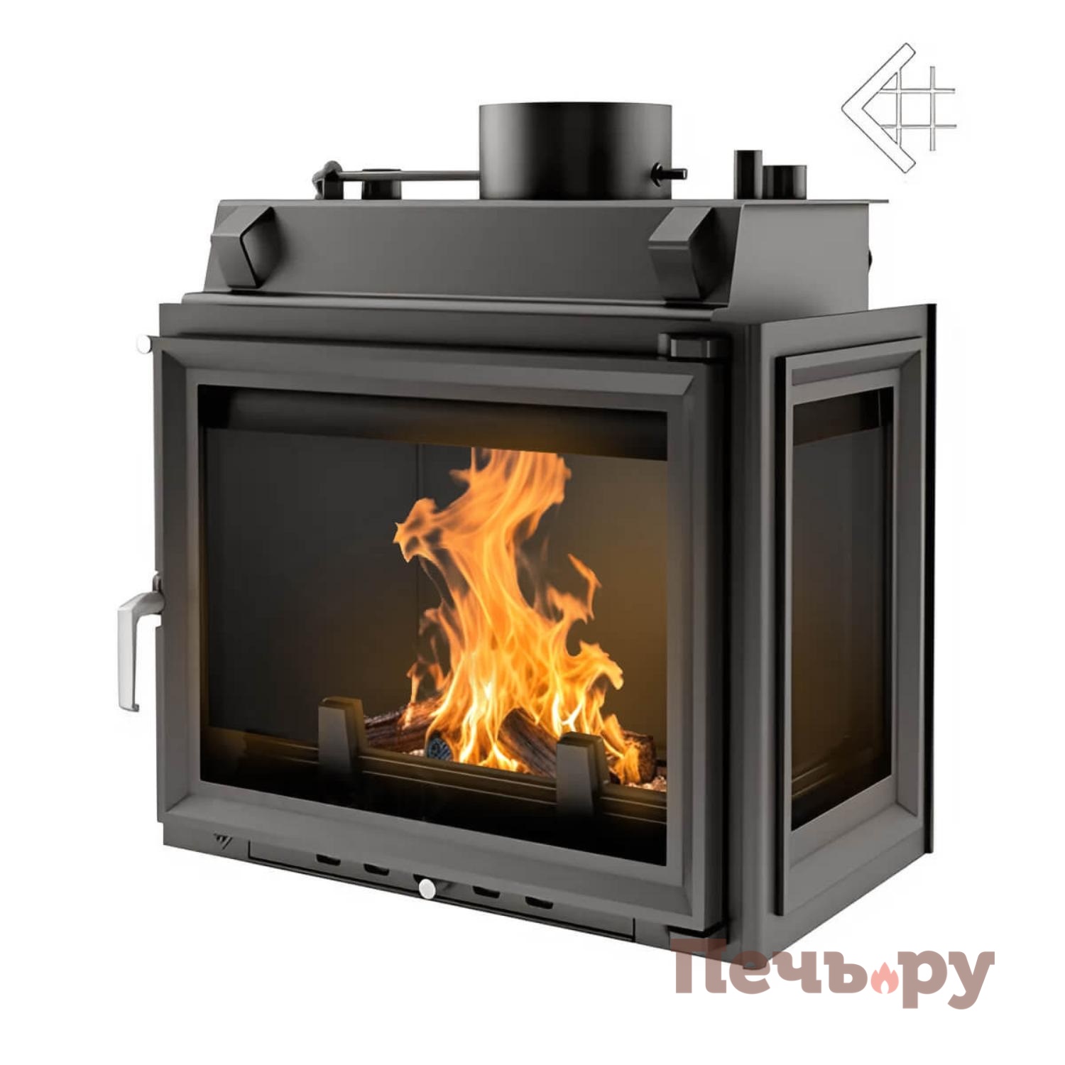 Каминная топка Kratki Maja/PW/BP/12/W (стекло справа) видео Каминная топка Kratki Maja/PW/BP/12/W (стекло справа) видео