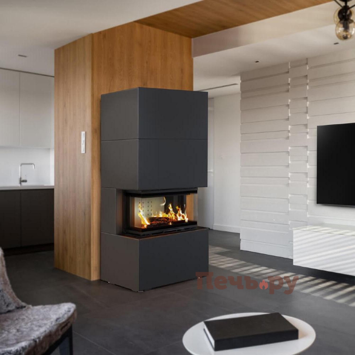 Каминокомплект Kratki Home Easy Box с топкой NBC видео Каминокомплект Kratki Home Easy Box с топкой NBC видео