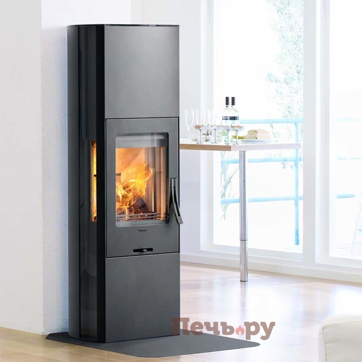 Печь камин Contura 35 высокая, дверка чугун видео Печь камин Contura 35 высокая, дверка чугун видео