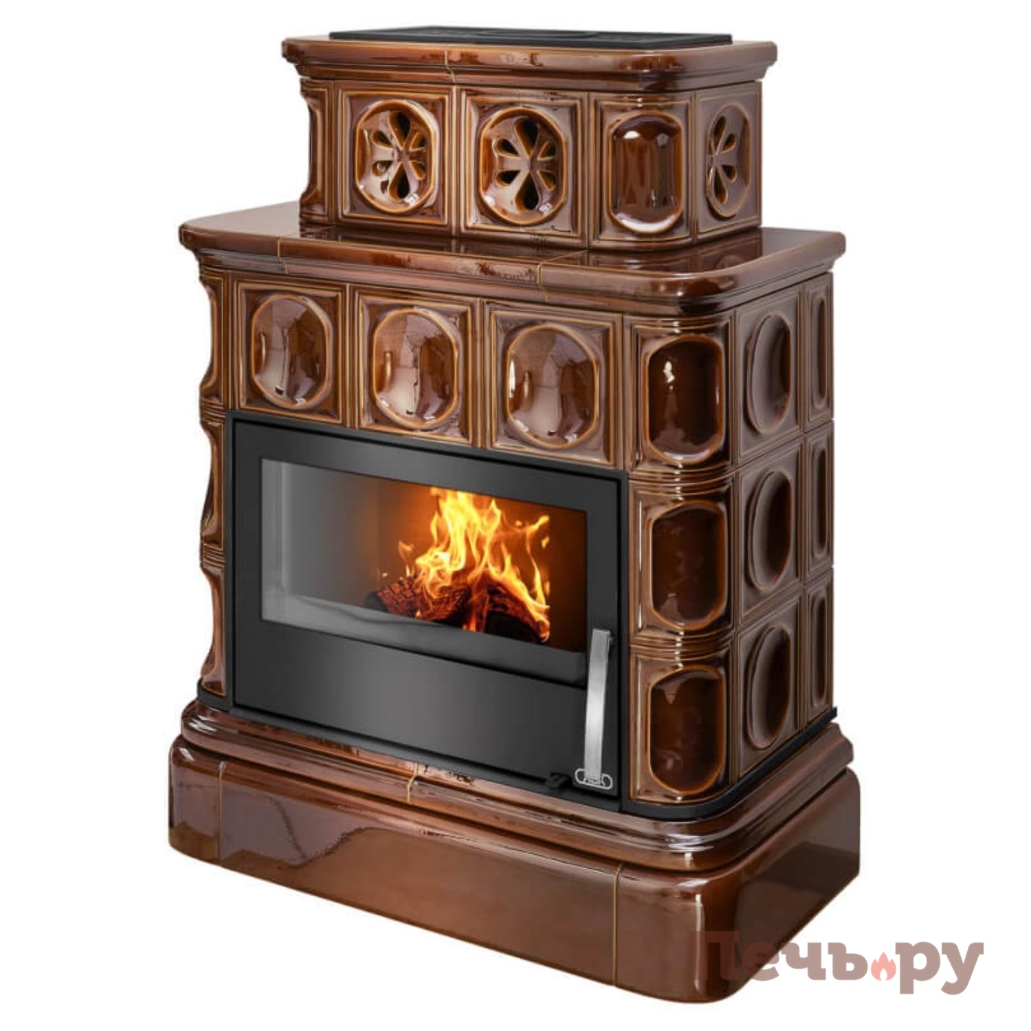 Кафельная печь ABX Karelie P OX, кафельный цоколь - вставка стальная видео Кафельная печь ABX Karelie P OX, кафельный цоколь - вставка стальная видео