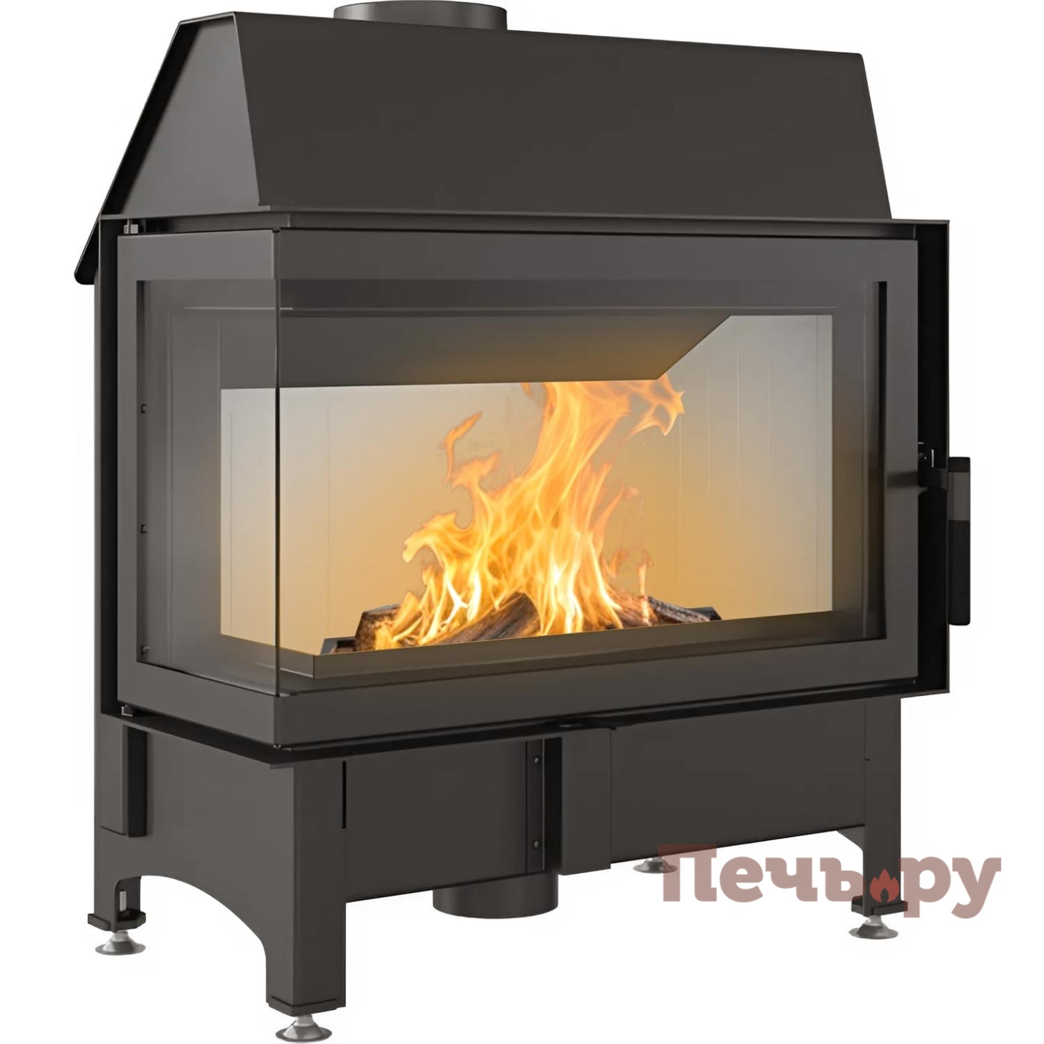 Каминная топка Kratki Zibi/L/BS (угловое стекло слева) видео Каминная топка Kratki Zibi/L/BS (угловое стекло слева) видео