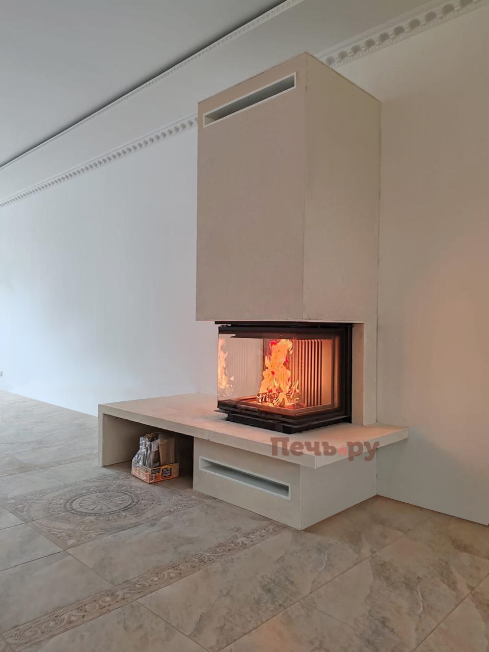 Каминная топка Астов П3С 7057 видео Каминная топка Астов П3С 7057 видео