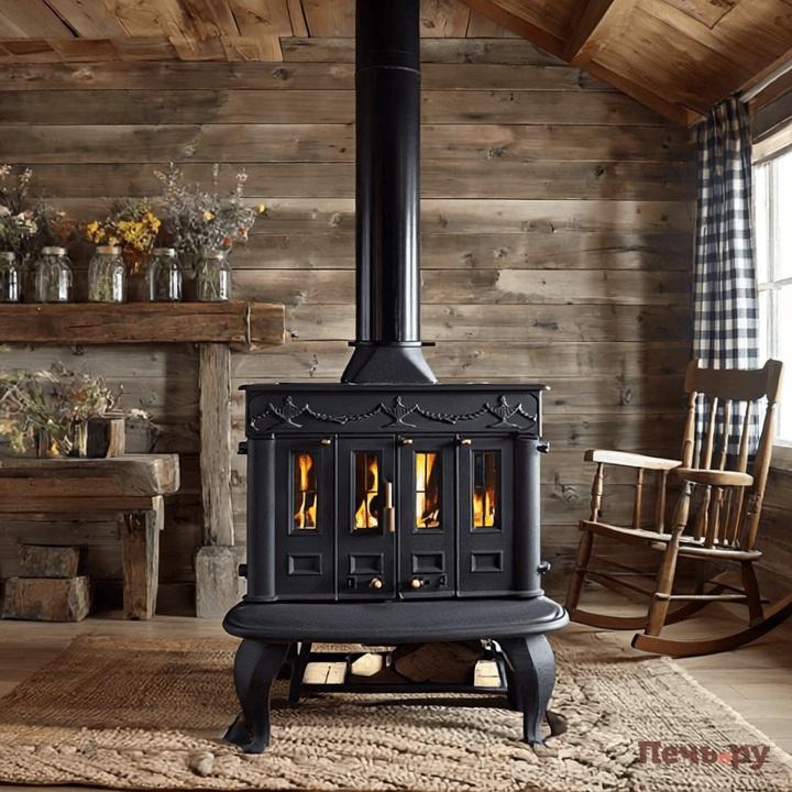 Печь Франклина A stove in a country-style room (1).jpg