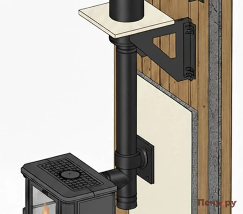 установка дымохода установка дымохода