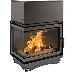 Каминная топка Kratki Zuzia/L/BS (угловое стекло слева) изображение Каминная топка Kratki Zuzia/L/BS (угловое стекло слева) фото