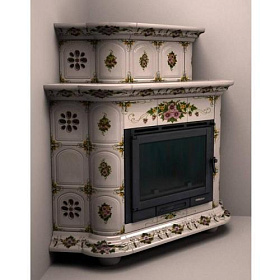 Облицовка камина КимрПечь Прованс угловой-двухъярусный изображение Облицовка камина КимрПечь Прованс угловой-двухъярусный фото