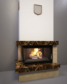 Каминная облицовка FireBird Ладога (для топки Maja/LP/BS) (угловое стекло слева-справа) изображение Каминная облицовка FireBird Ладога (для топки Maja/LP/BS) (угловое стекло слева-справа) фото