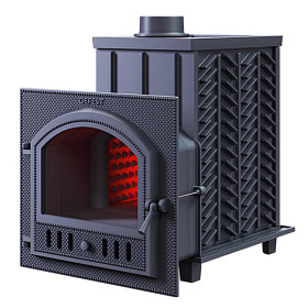 Чугунная банная печь GFS ЗК 30(П2) под обкладку изображение Чугунная банная печь GFS ЗК 30(П2) под обкладку фото